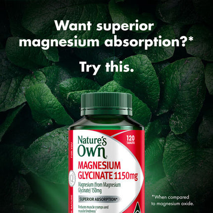 Nature’s Own Magnesium Glycinate 120 Tablets