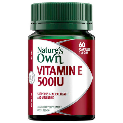 Nature's Own Vitamin E 500IU 60 Capsules