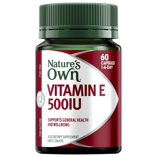 Nature's Own Vitamin E 500IU 60 Capsules