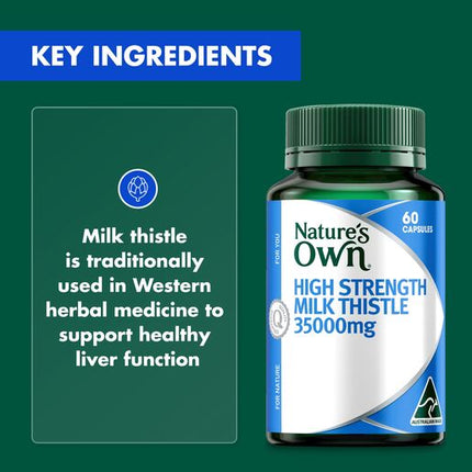 Nature's Own High Strength Milk Thistle 35,000Mg 60 Capsules