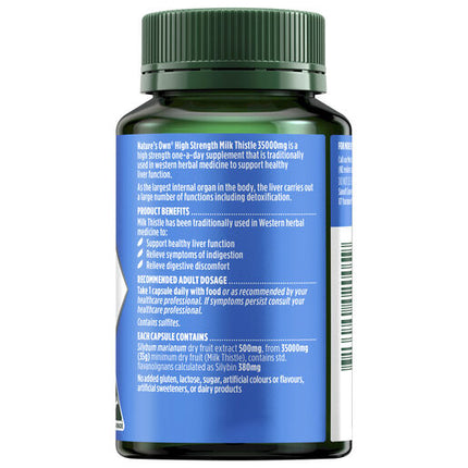 Nature's Own High Strength Milk Thistle 35,000Mg 60 Capsules