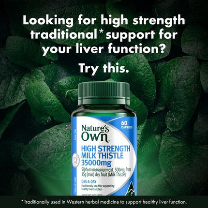 Nature's Own High Strength Milk Thistle 35,000Mg 60 Capsules