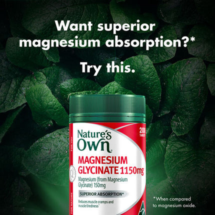 Nature’s Own Magnesium Glycinate 200 Tablets