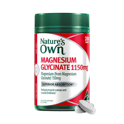 Nature’s Own Magnesium Glycinate 200 Tablets