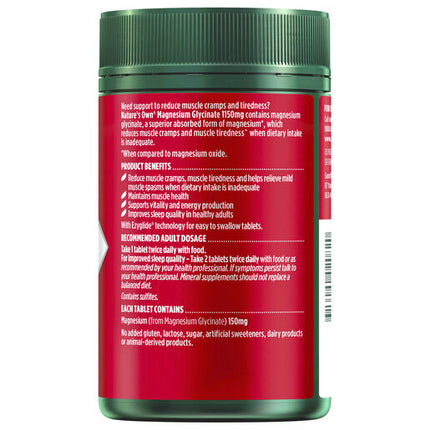 Nature’s Own Magnesium Glycinate 200 Tablets