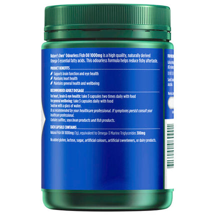 Nature's Own Odourless Fish Oil 1000Mg 400 Capsules