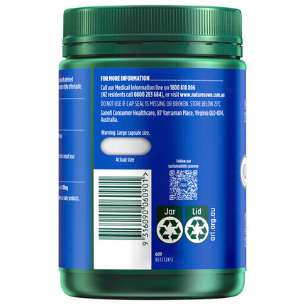 Nature's Own Odourless Fish Oil 1000Mg 400 Capsules