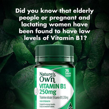 Nature's Own Vitamin B1 250Mg 75 Tablets