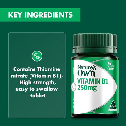 Nature's Own Vitamin B1 250Mg 75 Tablets