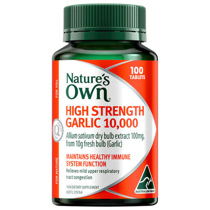 Nature's Own High Strength Garlic 10,000Mg 100 Tablets