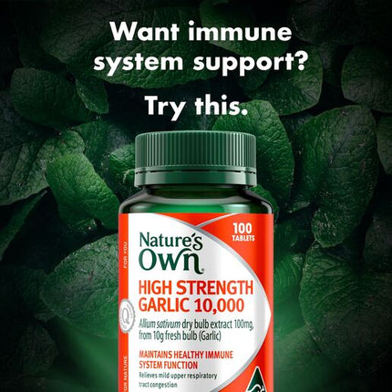 Nature's Own High Strength Garlic 10,000Mg 100 Tablets