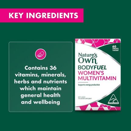 Nature's Own Bodyfuel Womens Multivitamin 60 Tablets