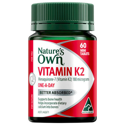 Nature’s Own K2 180mcg 60 Tablets