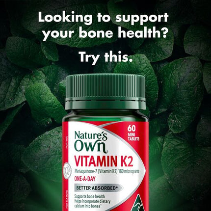 Nature’s Own K2 180mcg 60 Tablets