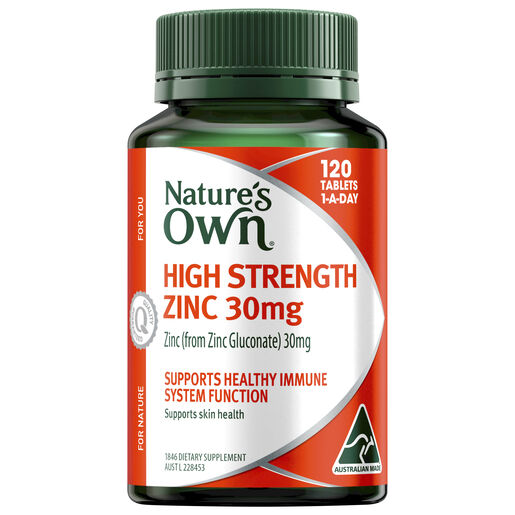 Nature's Own High Strength Zinc 30Mg 120 Tablets