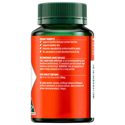 Nature's Own High Strength Zinc 30Mg 120 Tablets