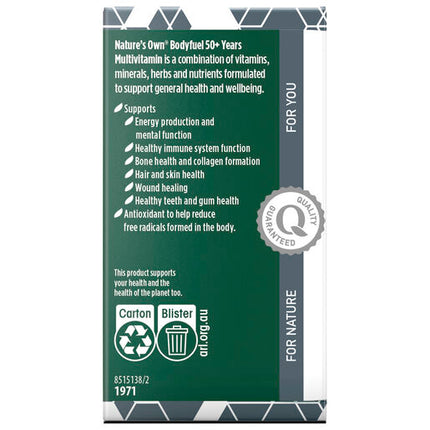 Nature's Own Bodyfuel 50+ Multivitamin 60 Tablets