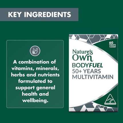 Nature's Own Bodyfuel 50+ Multivitamin 60 Tablets