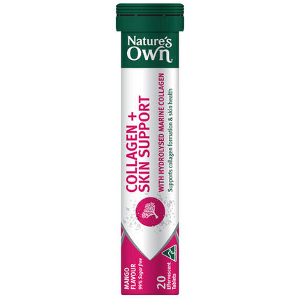Nature's Own Collagen + Skin Support Effervescent 60 Tablets