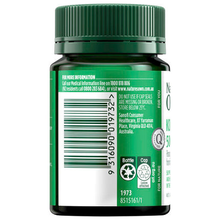 Nature's Own Ginseng Korean 500Mg 60 Tablets