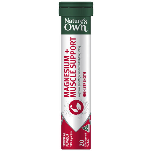 Nature's Own Magnesium + Muscle Support Effervescent 20 Tablets