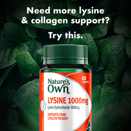Nature's Own Lysine 1000mg 50 Tablets