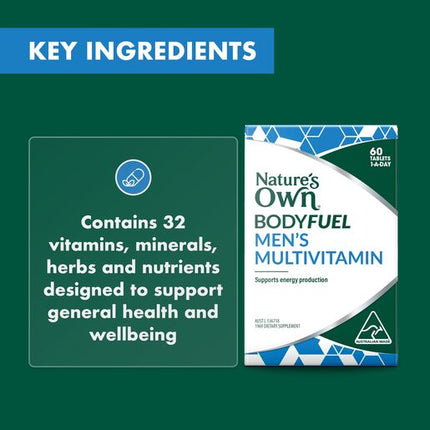 Nature's Own Bodyfuel Mens Multivitamin 60 Tablets