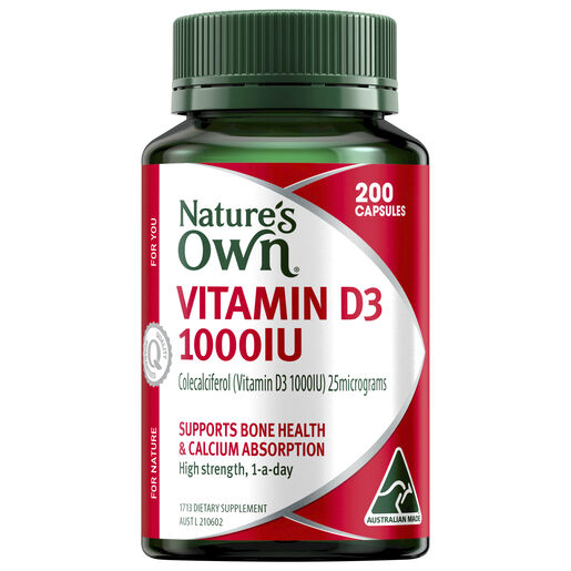 Nature's Own Vitamin D 1000Iu 200 Capsules