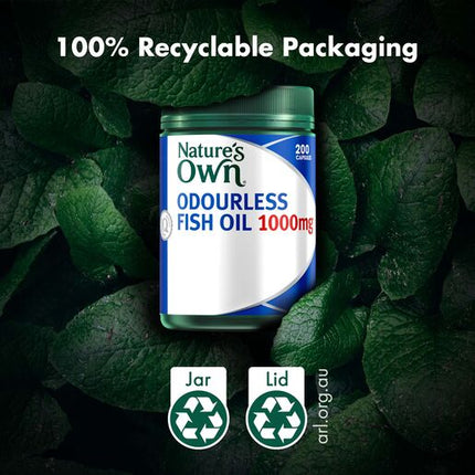 Nature's Own Odourless Fish Oil 1000Mg 200 Capsules
