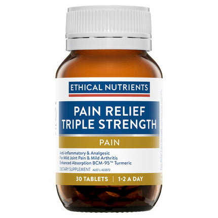 Ethical Nutrients Pain Relief Triple Strength with Turmeric 30 Tablets