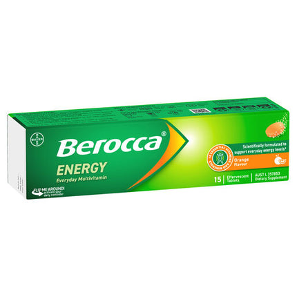 Berocca Energy Orange Effervescent Tablets 15 Pack