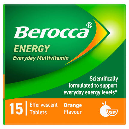 Berocca Energy Orange Effervescent Tablets 15 Pack