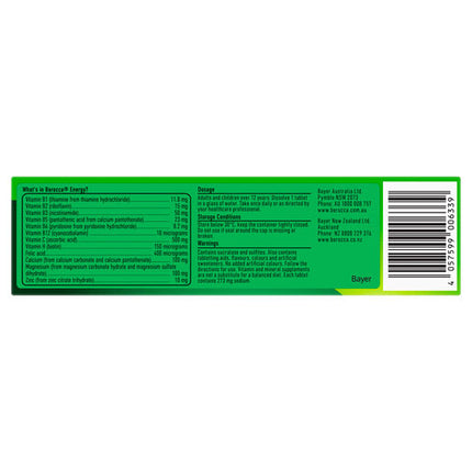 Berocca Energy Orange Effervescent Tablets 15 Pack