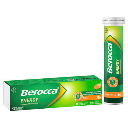Berocca Energy Orange Effervescent Tablets 15 Pack