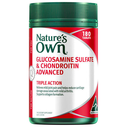 Natures Own Glucosamine Sulfate & Chondroitin Advanced 180 Tablets
