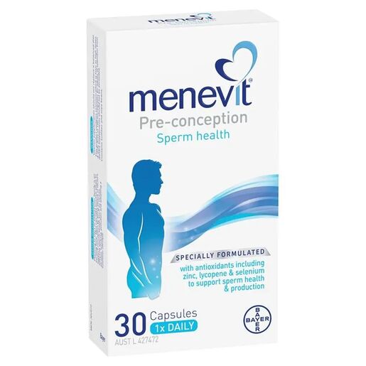 Menevit Pre-Conception Sperm Health Capsules 30 pack New Formula
