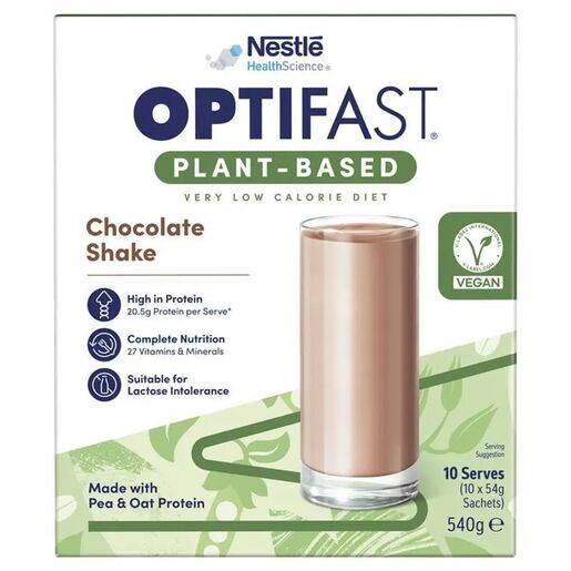 Optifast VLCD Plant Based Shake Chocolate 10 Pack 540g
