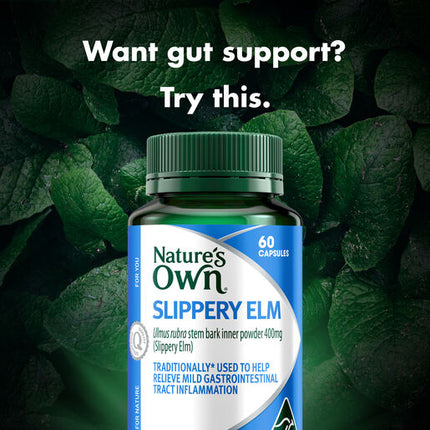 Nature's Own Slippery Elm 400Mg 60 Capsules