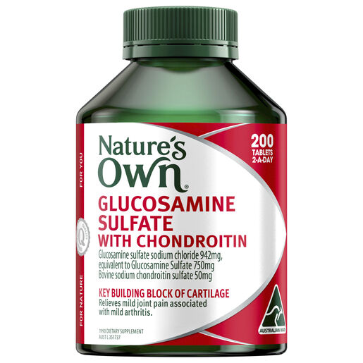 Nature's Own Glucosamine Sulfate with Chondroitin 200 Tablets