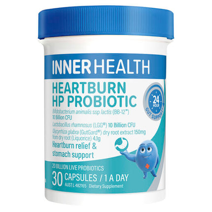 Inner Health Heartburn HP Herbal Probiotic 30 Capsules