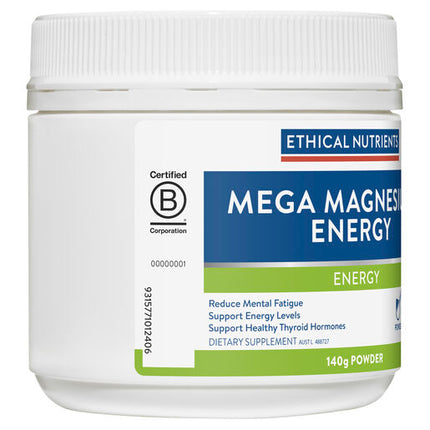 Ethical Nutrients Mega Magnesium Energy Powder 140g