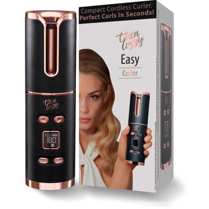 Thin Lizzy Ucurl Auto Curler Black & Rose Gold