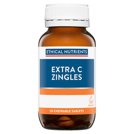 Ethical Nutrients Extra C Zingles (Orange) 50 Tablets