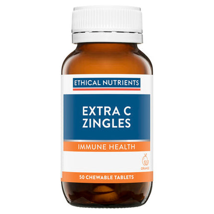 Ethical Nutrients Extra C Zingles (Orange) 50 Tablets