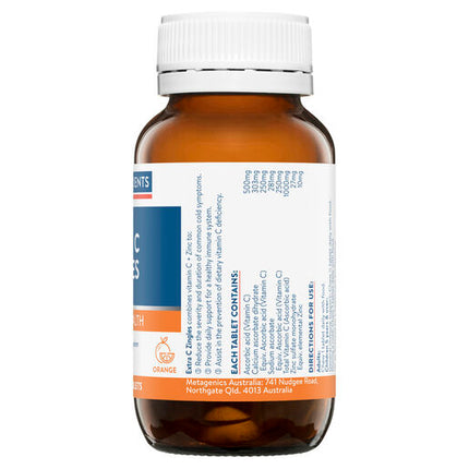 Ethical Nutrients Extra C Zingles (Orange) 50 Tablets