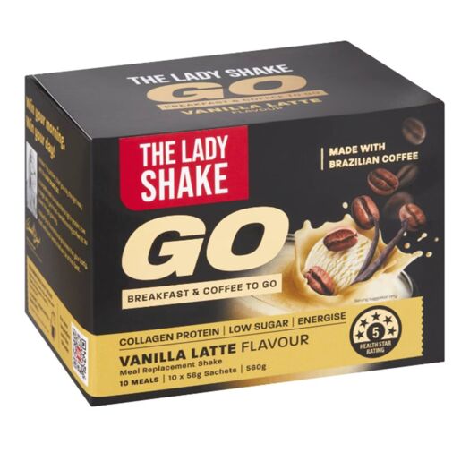 The Lady Shake Go Vanilla Latte 56g - 10 pack