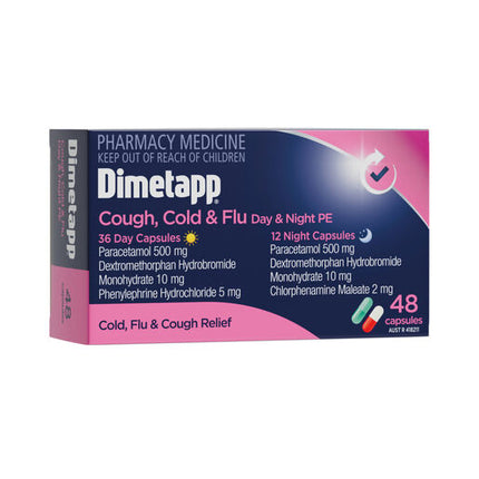 Dimetapp Cough Cold & Flu Day & Night 48 Capsules