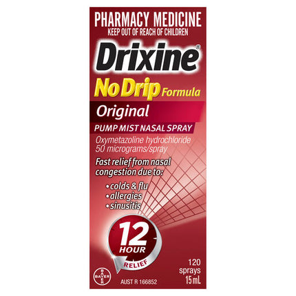 Drixine No Drip Formula Original Nasal Spray 15ml