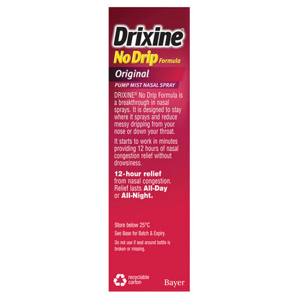 Drixine No Drip Formula Original Nasal Spray 15ml
