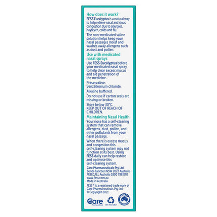 Fess Nasal Saline Spray Eucalyptus 30mL